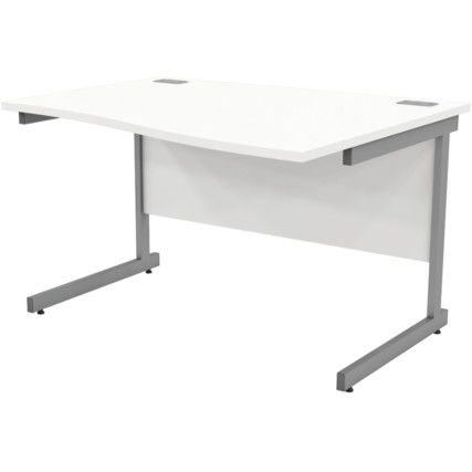 1200mm Wave Right Hand Cantilever Desk Grey/White