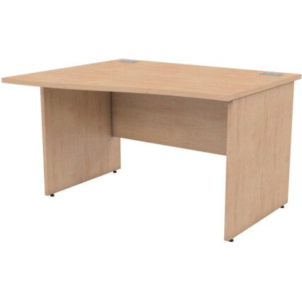 1200mm Wave Left Hand Panel End Desk Beech