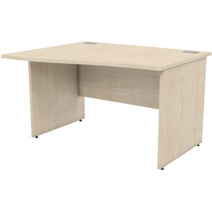 1200mm Wave Left Hand Panel End Desk Maple