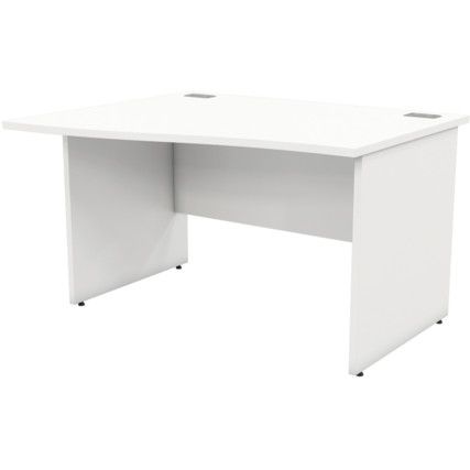 1200mm Wave Left Hand Panel End Desk White