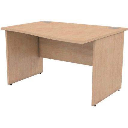 1200mm Wave Right Hand Panel End Desk Beech