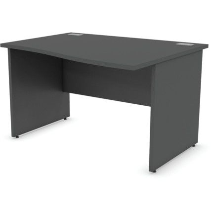 1200mm Wave Right Hand Panel End Desk Black