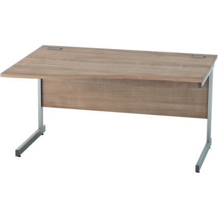 1400mm Wave Left Hand Cantilever Desk Silver/Birch