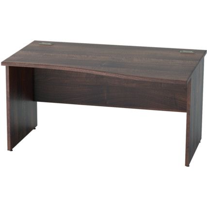 1400mm Wave Right Hand Panel End Desk Walnut