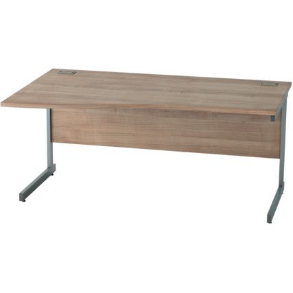 1600mm Wave Left Hand Cantilever Desk Grey/Birch