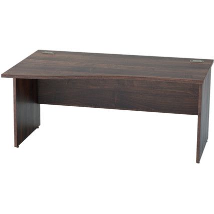 1600mm Wave Left Hand Panel End Desk Walnut