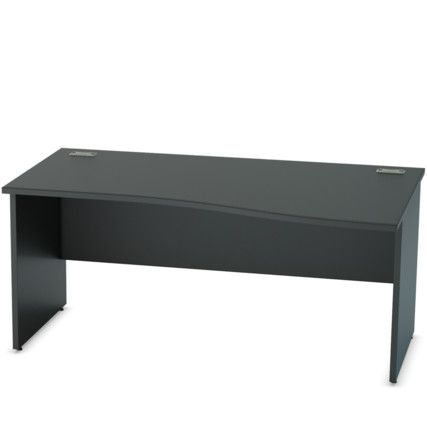 1600mm Wave Right Hand Panel End Desk Black