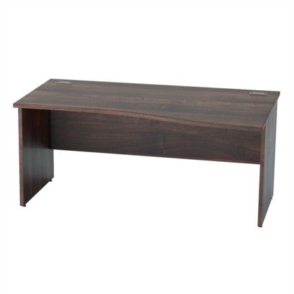 1600mm Wave Right Hand Panel End Desk Walnut