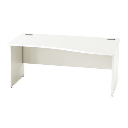 1600mm Wave Right Hand Panel End Desk White