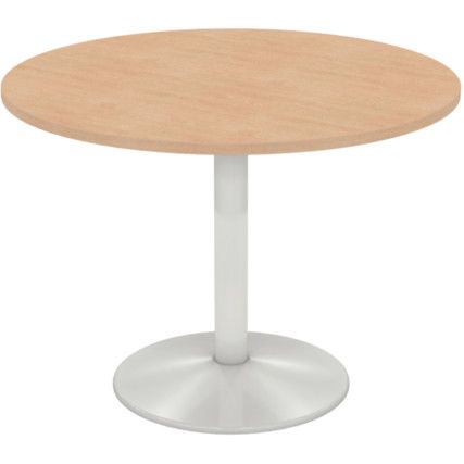 Round Table 1200mm Column White/Beech