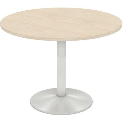 Round Table 1200mm Column White/Maple