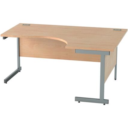 SATELLITE 1600mm RH SGL CANT CRESCENT DESK BEECH