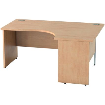 SATELLITE 1600mm LH PANEL END CRESCENT DESK L/OAK