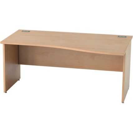 SATELLITE 1600mm RH WAVE PANEL END DESK BEECH