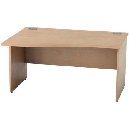 SATELLITE 1400mm LH WAVE PANEL END DESK BEECH