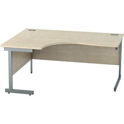 SATELLITE 1600mm LH SGL CANT CRESCENT DESK MAPLE