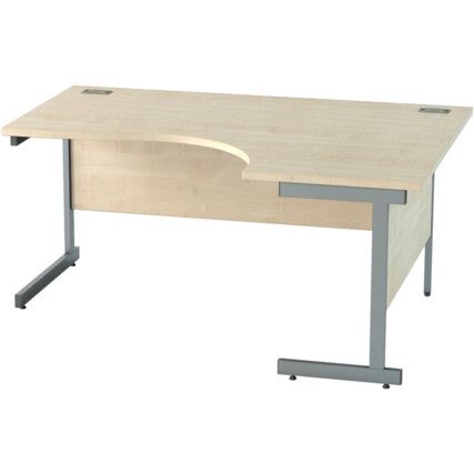 SATELLITE 1600mm RH SGL CANT CRESCENT DESK MAPLE