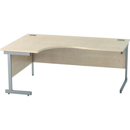 SATELLITE 1800mm LH SGL CANT CRESCENT DESK MAPLE