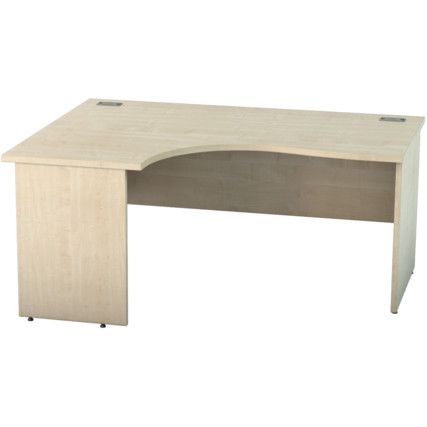 SATELLITE 1600mm LH PANEL END CRESCENT DESK MAPLE