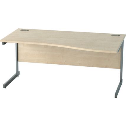 SATELLITE 1600mm RH SINGLE CANT WAVE DESK MAPLE