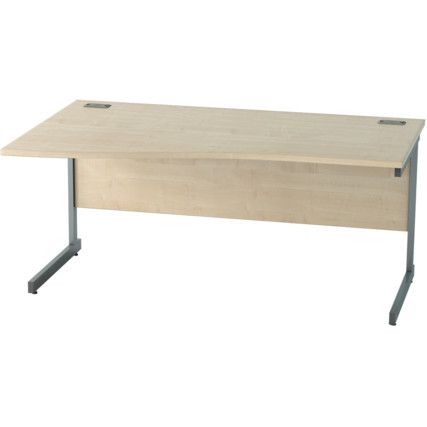 SATELLITE 1600mm LH SINGLE CANT WAVE DESK MAPLE