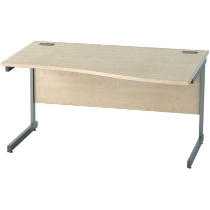 SATELLITE 1400mm RH SINGLE CANT WAVE DESK MAPLE