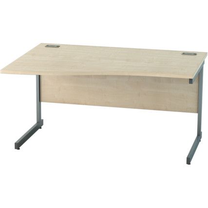 SATELLITE 1400mm LH SINGLE CANT WAVE DESK MAPLE