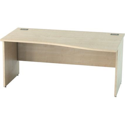 SATELLITE 1600mm RH WAVE PANEL END DESK MAPLE