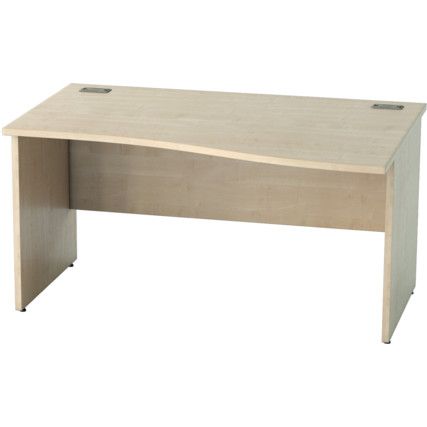 SATELLITE 1400mm RH WAVE PANEL END DESK MAPLE