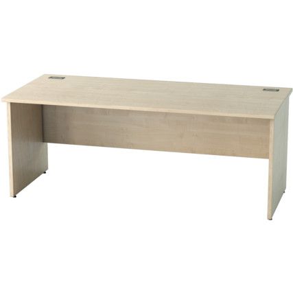 SATELLITE 1800mm PANEL END STANDARD DESK MAPLE