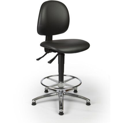 L-TECH VINYL HIGH CHAIR - BLACK (NOIR)