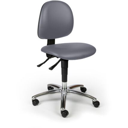 L-TECH VINYL LOW CHAIR - SEAL GREY