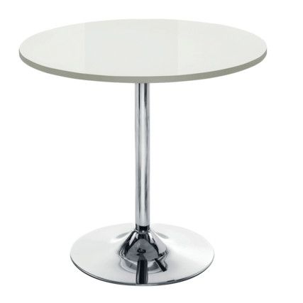 BISTRO TRUMPET BASE TABLE ELLIPSE (WHITE)