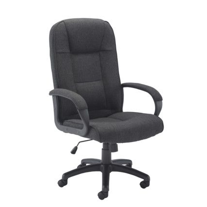 KENO FABRIC MANAGERS CHAIR - CHARCOAL