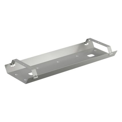 1600-1800mm Bench Desk Double Cable Tray White