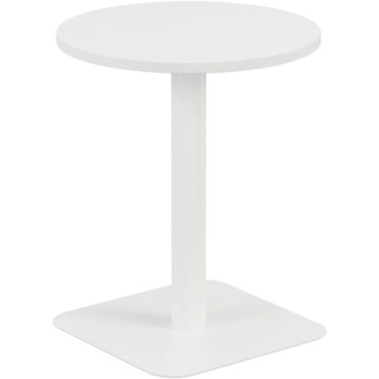 600mm CIRCULAR MID CONTRACT TABLE - WHITE/WHITE