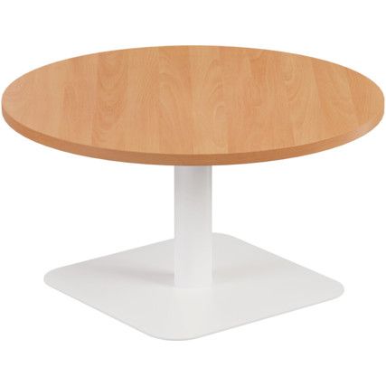 800mm CIRCULAR LOW CONTRACT TABLE - SILVER/WHITE