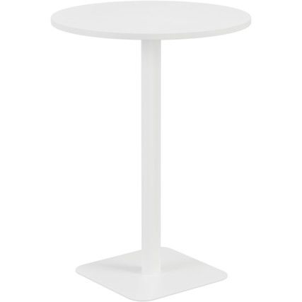 800mm CIRCULAR HIGH CONTRACT TABLE - WHITE/WHITE