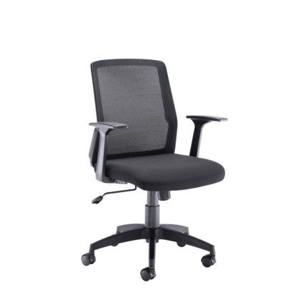 DENALI MID BACK MESH CHAIR WITH HEADREST - BLACK