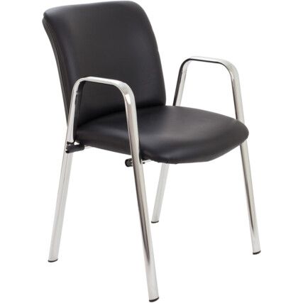 PAVILION H/D ARM CHAIR -CHROME/PU