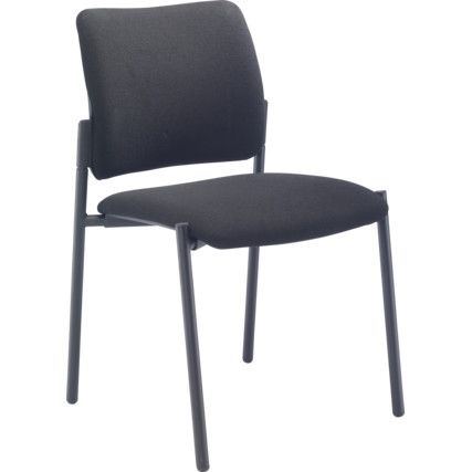 FLORENCE FOUR LEG FABRIC SIDE CHAIR - BLACK/BLACK