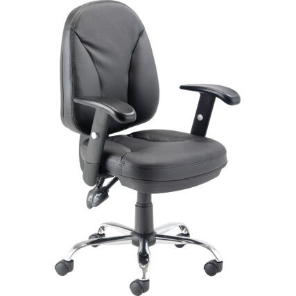 PUMA BLACK LEATHER OPERATOR CHAIR