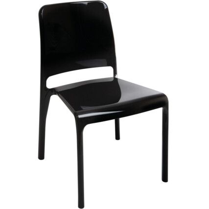 Clarity Chairs Stackable Black Pack of 4