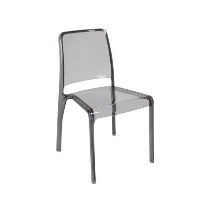 Clarity Chairs Stackable Smoked Pack of 4