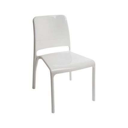 Clarity Chairs Stackable White Pack of 4