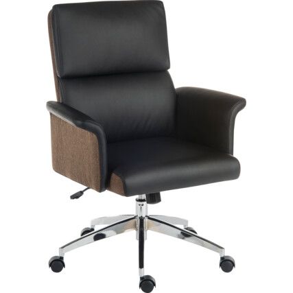 Elegance Executive Medium Backed Leather Look Chair Black