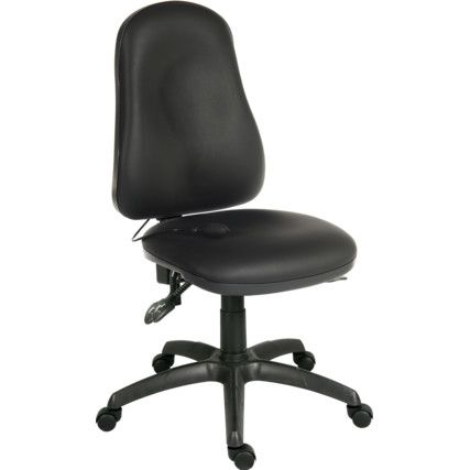 ERGO BLACK COMFORT AIR PU CHAIR WITH LUMBAR SUPPORT