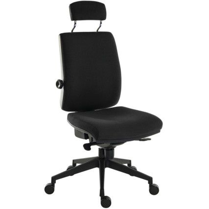 Ergo Plus Operator Chair With Headrest Black