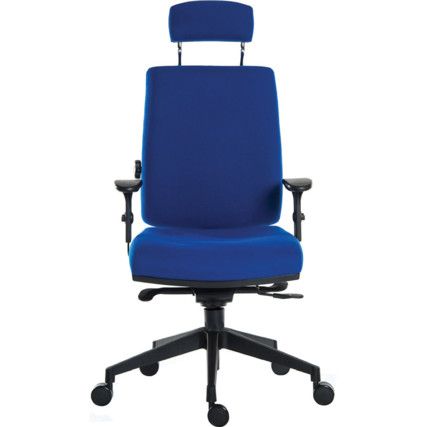 Ergo Plus Operator Chair With Headrest Blue