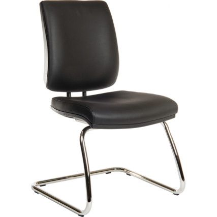 Ergo Deluxe PU Visitors Chair Black